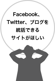 Facebook、Twitter、ブログを統括できるサイトがほしい